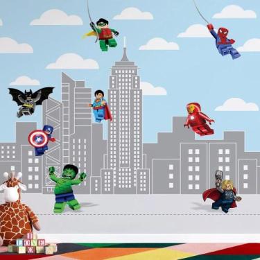 Imagem de Papel de Parede Infantil Super-heróis AL 02 - AloPapers, 1,50m de larg