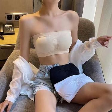 Imagem de Sutiã Top Faixa sem alça Com Bojo Removível Sem Costura Zee Rucci - Se