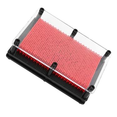 Imagem de Arte do Pino, 3D Pin Art Clone Hand Model Clone Pin 3D Pin Art Toy Decoração Arte do Pin Clone Pin (Vermelho médio)