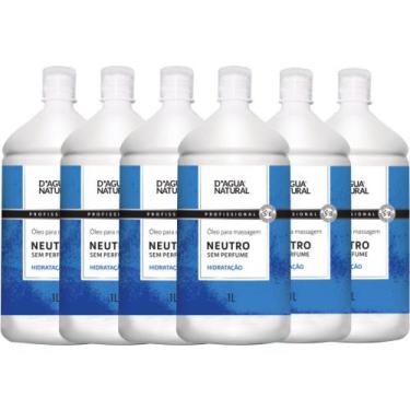 Imagem de 6UN Óleo Massagem Neutro Massoterapia 1LT D'agua Natural - D'Água Natu