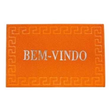 Imagem de Tapete Capacho Bem Vindo Emborrachado Antiderrapante Para Porta - Mate