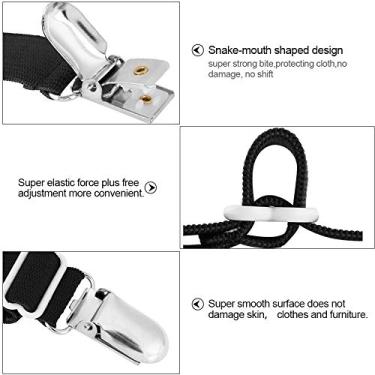 Imagem de 4pcs/lote Folha de Cama Ajustável Fixadores de Fastidores de Tiras de Fixação Elástica de Fixação para Camas Sofá Cobertores de Ferro Tábuas