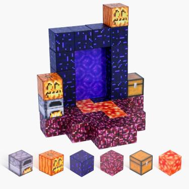 Imagem de Blocos magnéticos KuabuQu Build Mine World 32 unidades para crianças de 3 a 10 anos