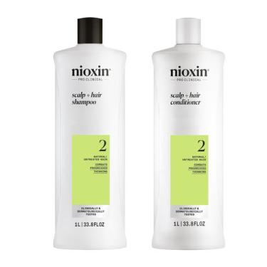 Imagem de Conjunto de shampoo e condicionador Nioxin System 2 para cabelos natur