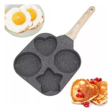 Imagem de Frigideira 4 Em 1 Desenhos Ovos Hambúrguer Presunto Estrela(Preto)