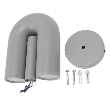 Imagem de Lâmpada de parede em forma de U GRCFUMO, lâmpada decorativa montada na parede, luminária de parede moderna em forma de U, lâmpada montada na parede do corredor para corredor de (Cinza)