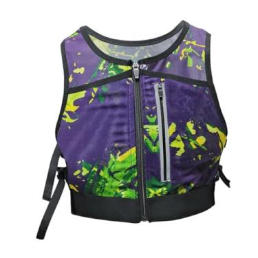 Imagem de menolana Corrida de coletes de coletes adultos neoprene reflexivo neoprene, Amarelo Roxo