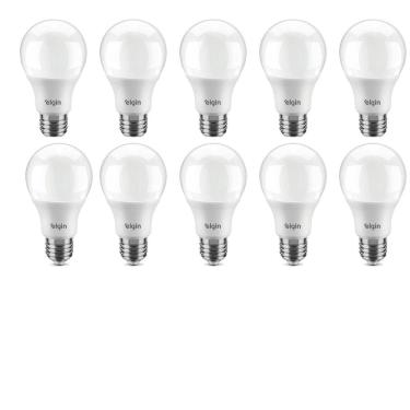 Imagem de Kit 10 Lâmpadas Bulbo Led 9W Elgin A60 E27