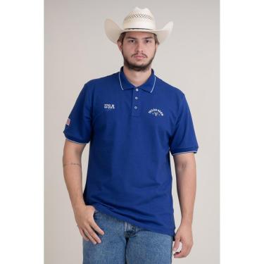 Imagem de CAMISA POLO MASCULINA TEXAS FARM - NEW STYLE - CPM014 - DO XG AO G2 - AZUL ROYAL-Masculino