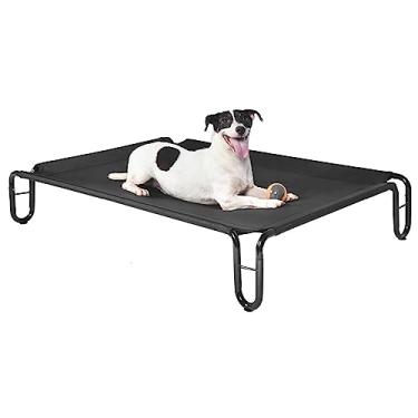 Imagem de Cama elevada para cães pequenos, cama de cachorro elevada e refrescante, cama de cachorro elevada, tecido de malha Teslim lavável e respirável, portátil com moldura de aço, uso interno e externo, tamanho pequeno (90 x 65 x 20 cm)
