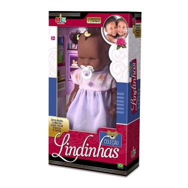 Imagem de Boneca colecao lindinhas negra 606 milk