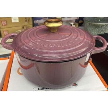 Imagem de Caçarola de Ferro Fundido Marrom Le Creuset Esmaltada 4,2 Litros - 24cm Redonda Alta