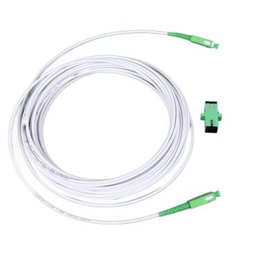 Imagem de Cabo de Internet SC/para SC/Fibra óptica, Conjunto de Cabos de Extensão do Modem óptico, Cabo de Patch de Modo único Blindado Com Conector de Flange para FTTH FTTB FTTP, Cabo