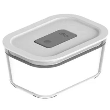 Imagem de Kit 12 Potes De Vidro Hermético 370ml Branco Marmita Ou Fresh Lock Retangular