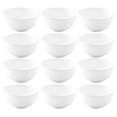 Imagem de Kit 12 Bowls Melamina 150ml Branco Cumbuca Haus Tigela Fruta Cereais Serenata Hotel