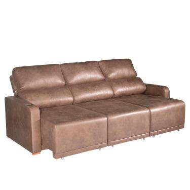 Imagem de Sofá 4 Lugares 2,50m Retrátil e Reclinável Lyon Bom Pastor