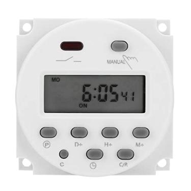 Imagem de Chave de Tempo Digital, Interruptor do Temporizador CN101A DC 12V Mini LCD Display Digital Microcomputador Controle Power Timer Switch para Lâmpada, Ventilador, Aquecedor,