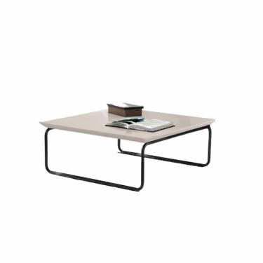 Imagem de Mesa De Centro Munique 70x70 Cm Off White Com Base Preta