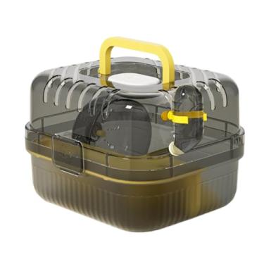 Imagem de ＡＷＨＡＯ Gaiola para hamster de saída, estojo de viagem para animais pequenos, estojo de transporte, habitat para porquinhos-da-índia, Amarelo