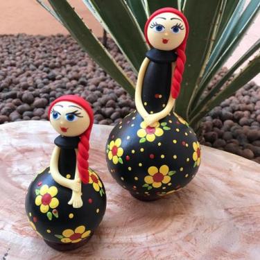 Imagem de Boneca Duplinha Decorativa Cabaça Ruiva - Minas Artesanato