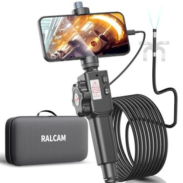 Imagem de Ralcam Boroscópio articulado, câmera de inspeção endoscópica industrial para smartphone Android e iOS, 8,5 mm HD 1080P com cabo semirrígido de 3 m