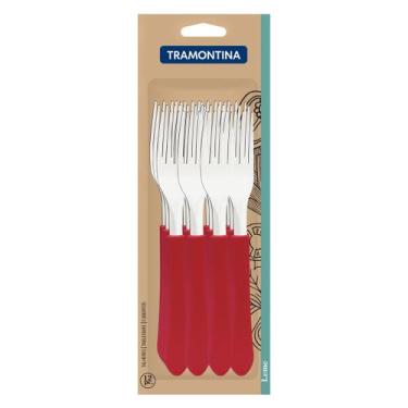 Imagem de Conjunto de Garfos de Mesa Leme com Lâminas em Aço Inox 12 Peças Tramo