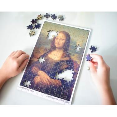 Imagem de Quebra-Cabeça Monalisa 150 Peças, Leonardo da Vinci Remontar quebra cabeça infantil