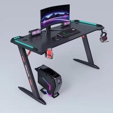 Imagem de Mesa Gamer Escrivaninha Iluminação rgb Gamer Para Jogos Escrivaninha Delta Aitek
