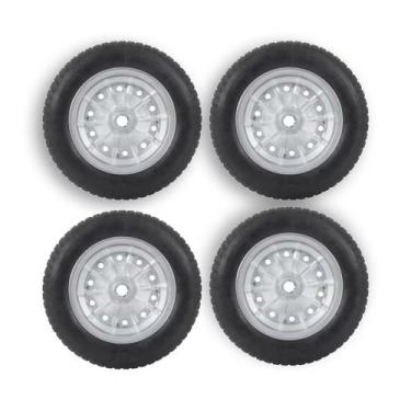 Imagem de Kit 4 Pneu Completo para Carrinho de Mão e Carga 3.25 Aro 8 - METALOSA