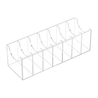 Imagem de Bothyi Organizador de cinto de acrílico transparente para armário com vários compartimentos para joias, pulseiras e gravatas