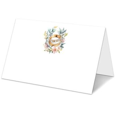 Imagem de Cartões de casamento para mesa, cartões de barraca dobrados, cartões de assento para chá de panela, aniversário, cartão de nome de comida de noivado para decoração de festa de recepção, 25 peças/A03