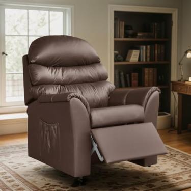Imagem de Poltrona Hospitalar Reclinável do Papai com Encosto para Descanso Corano Marrom Sala Quarto Top Sofas