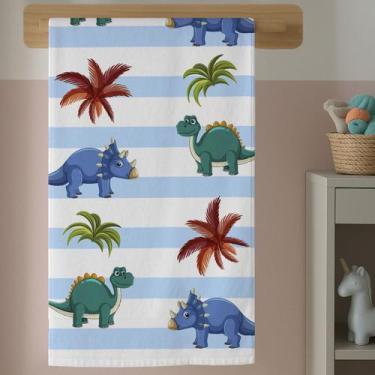 Imagem de Toalha Banho Menina e Menino Estampa Dinossauro Infantil Desenho Diver