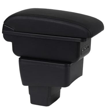 Imagem de OYHCM Caixa de apoio de braço de carro para Mazda CX-3 2015-2018 console central organizador descanso de braço acessórios automotivos (Linha preta)