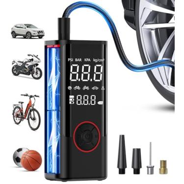 Imagem de InflaVive Compressor De Ar Portátil Para Encher Pneus, Bomba De Ar Sem Fio De 150 Psi Para Pneus De Carro, Bomba De Pneu De Bicicleta Elétrica Com Manômetro, Luz Led Para Carro, Motocicleta, Bicicle
