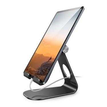 Imagem de Suporte para Tablet S1 Design Portátil Preto, Compacto e Estável, Ideal para Leitura, Assistir Filmes e Videochamadas