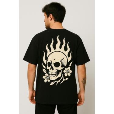 Imagem de Camiseta Streetwear Oversized Masculina fireless - swagon, 3, M