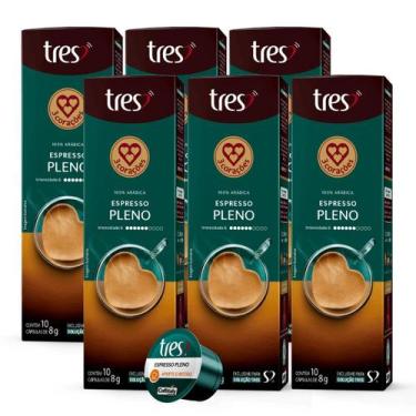 Imagem de 6x Cápsula de Café Tres 3 Corações Espresso Pleno 10 Unidades, Espress