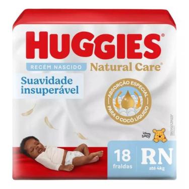 Imagem de Fralda Huggies Natural Care Suavidade Insuperavel RN