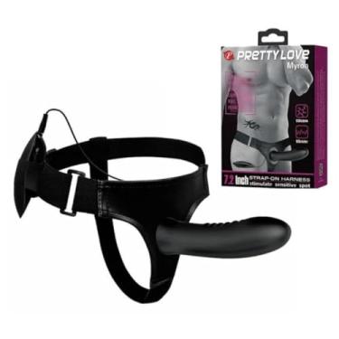 Imagem de Capa Peniana Com Cinta E Vibrador Multivelocidade Vibrador Peniano com Cinta para Fantasias CT020