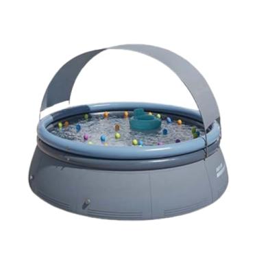 Imagem de Grande piscina redonda para toda a família Piscina inflável infantil com proteção solar Jardim infantil Brinquedos aquáticos de verão,360CM