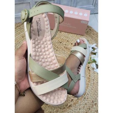 Imagem de Sandália Verde Caramelo Modare Ultra Conforto Moda Feminina, Verde, 35