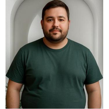 Imagem de Camiseta Básica G1 Ao G5 100% Algodão - Hs, Verde, Escuro, G4