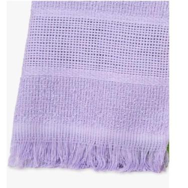 Imagem de Toalha Social Com Franja Para Bordar 23cm x 39cm Valletex, Roxo