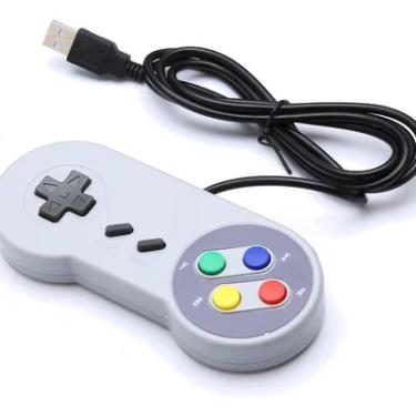 Imagem de Controle Super Nintendo SNES Altomex, USB, Emulador PC