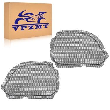 Imagem de VPZMT Capa de reposição para grade de alto-falante frontal em malha carenagem serve para Harley Road Glide FLTR 1998-2013, preto