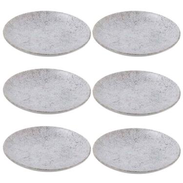 Imagem de Prato Fundo Coup Concrete de Cerâmica 25cm 6 Unidades - Alleanza 7546-118