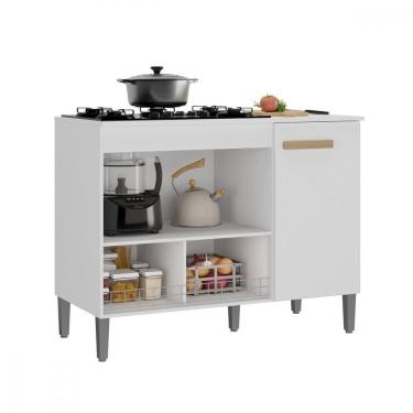 Imagem de Balcão para Cooktop 5 Bocas e Forno Madri Branco Atualle