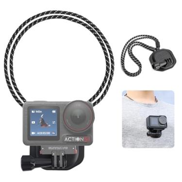 Imagem de Suporte magnético de pescoço para DJI Osmo Action 5 Pro, suporte magnético POV de liberação rápida, com cordões de pescoço ajustáveis, para Go Pro Hero13/12/11/10/9/8, para acessórios Insta360 X5/X4