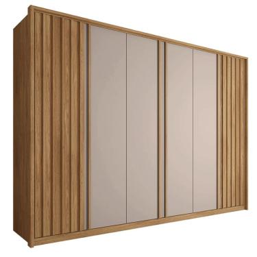 Imagem de Guarda-Roupa Casal Sevilha 6 Portas 6 Gavetas Buriti e Fendi